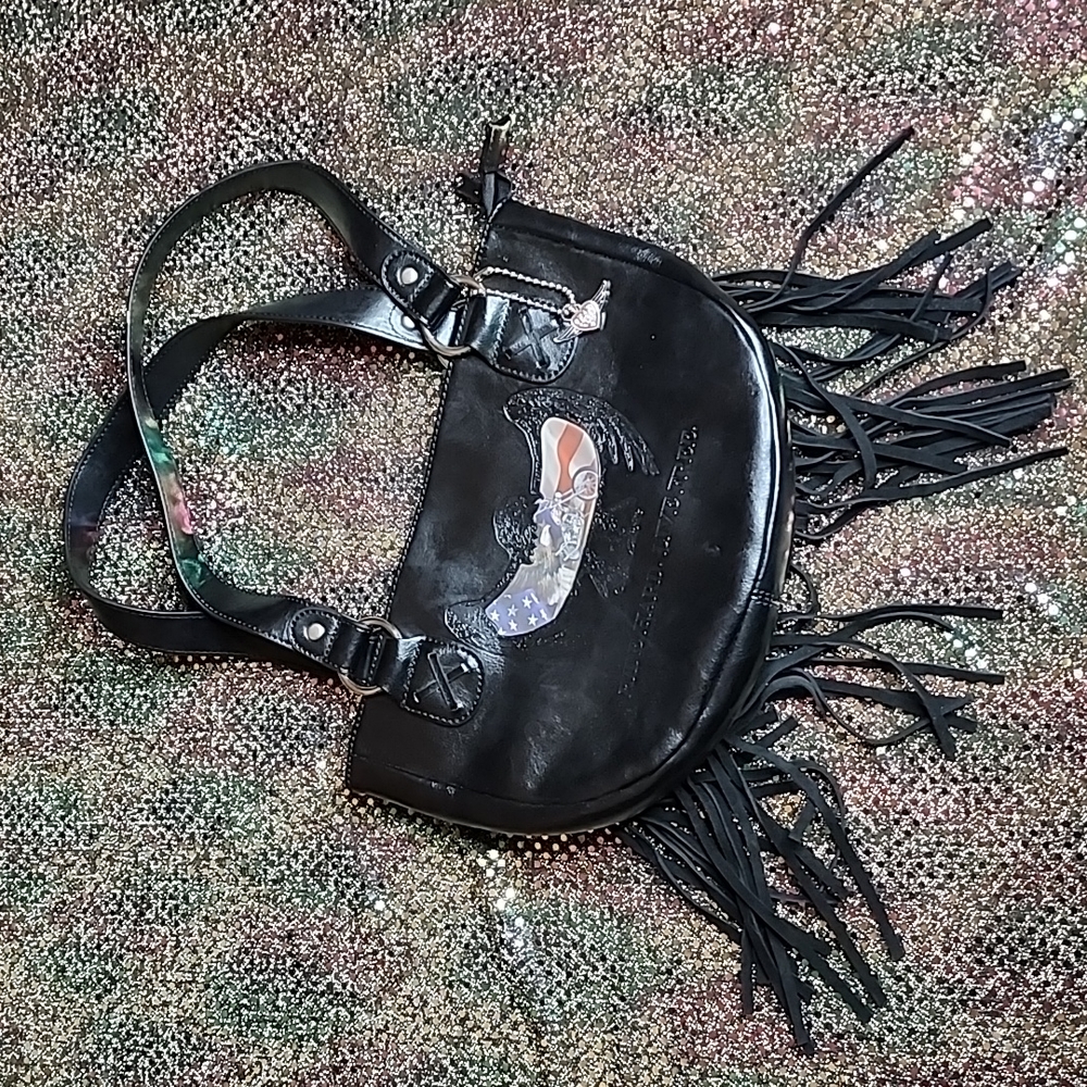 Ride Hard. Live Free. Leather Purse